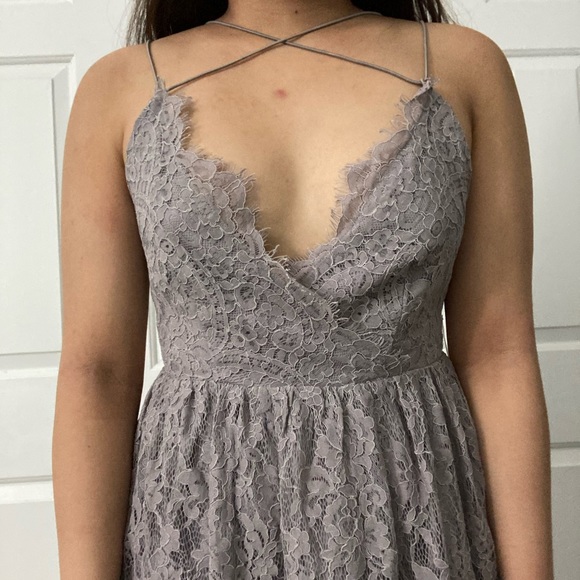 NWT Tobi heather gray lace dress - Picture 9 of 10